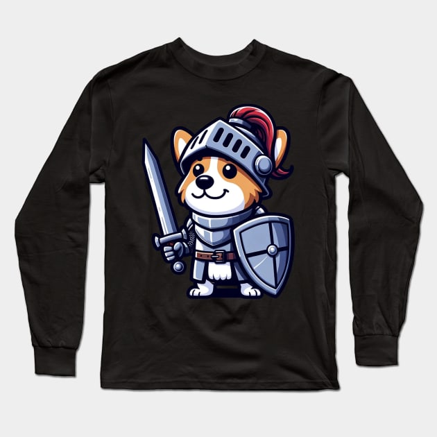 Knight corgi Long Sleeve T-Shirt by Ferdi Everywhere